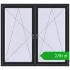 Ustalenie cen Okna skrzydłowe 1695x1535 mm REHAU ENERGY-SAVING SYNEGO MD BLACK_ULTI-MATT dwustronny. Cena: 2780,90 zł