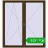 Pricing Tilt-and-Turn 2000x2200 mm REHAU ENERGY-SAVING SYNEGO MD DARK_OAK two-sided. Price: 6 211.41 PLN