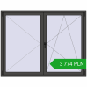 Pricing Tilt-and-Turn 1800x1400 mm REHAU ENERGY-SAVING SYNEGO MD BASALT_GREY two-sided. Price: 3 773.56 PLN