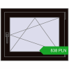 Pricing Tilt-and-Turn 750x580 mm REHAU OPTIMUM EURO-DESIGN 70 BLACK_BROWN two-sided. Price: 837.85 PLN
