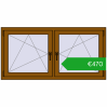 Ustalenie cen Okna skrzydłowe 1485x740 mm REHAU ENERGY-SAVING SYNEGO MD GOLDEN OAK dwustronny. Cena: 469,97 €
