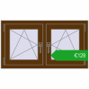 Pricing Tilt-and-Turn 990x545 mm EPSILON OPTIMA WALNUT two-sided. Price: 127,90 €