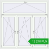 Pricing Tilt-and-Turn 1800x1800 mm ALU STANDARD 72 RAL 9016 Traffic white two-sided. Price: 12 209.61 PLN