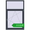 Pricing Tilt-and-Turn 1000x1600 mm REHAU OPTIMUM EURO-DESIGN 70 ANTHRACITE_GREY_STRUKTURAL two-sided. Price: 313 EUR