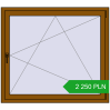 Pricing Tilt-and-Turn 1300x1150 mm REHAU ENERGY-SAVING SYNEGO MD GOLDEN OAK two-sided. Price: 2 249.7 PLN