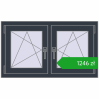 Ustalenie cen Okna skrzydłowe 990x575 mm REHAU OPTIMUM EURO-DESIGN 70 ANTHRACITE_GREY_STRUKTURAL dwustronny. Cena: 1246,38 zł