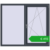 Pricing Tilt-and-Turn 1500x1300 mm REHAU OPTIMUM EURO-DESIGN 70 ANTHRACITE_GREY_STRUKTURAL two-sided. Price: 492,78 €