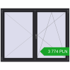 Pricing Tilt-and-Turn 1800x1400 mm REHAU ENERGY-SAVING SYNEGO MD BLACK_ULTI-MATT two-sided. Price: 3 773.56 PLN