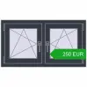Ustalenie cen Okna skrzydłowe 990x545 mm REHAU OPTIMUM EURO-DESIGN 70 ANTHRACITE_GREY_STRUKTURAL dwustronny. Cena: 249.86 EUR