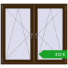 Pricing Tilt-and-Turn 1410x1280 mm REHAU ENERGY-SAVING SYNEGO MD DARK_OAK two-sided. Price: 832,31 €