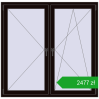 Ustalenie cen Okna rozwierne 1465x1435 mm REHAU OPTIMUM EURO-DESIGN 70 BLACK_BROWN dwustronny. Cena: 2477,26 zł