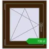 Pricing Tilt-and-Turn 600x650 mm CLASICTHERM 70 DARK_OAK two-sided. Price: 738,42 zł