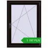 Pricing Tilt-and-Turn 800x1100 mm REHAU OPTIMUM EURO-DESIGN 70 BLACK_BROWN two-sided. Price: 1 196.71 PLN