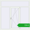 Pricing Tilt-and-Turn 1800x1800 mm REHAU ENERGY-SAVING SYNEGO MD RAL 9016 Traffic white two-sided. Price: 738,61 €