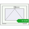 Pricing Tilt-and-Turn 600x450 mm REHAU OPTIMUM EURO-DESIGN 70 RAL 9016 Traffic white two-sided. Price: 90.72 EUR
