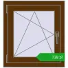 Pricing Tilt-and-Turn 600x650 mm CLASICTHERM 70 WALNUT two-sided. Price: 738,42 zł
