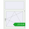 Pricing Tilt-and-Turn 980x1300 mm REHAU OPTIMUM EURO-DESIGN 70 RAL 9016 Traffic white two-sided. Price: 273.25 EUR
