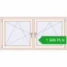 Pricing Tilt-and-Turn 1600x800 mm REHAU OPTIMUM EURO-DESIGN 70 CREAME_WHITE_50L-2 two-sided. Price: 1 948.64 PLN