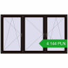 Pricing Tilt-and-Turn 2400x1400 mm REHAU OPTIMUM EURO-DESIGN 70 BLACK_BROWN two-sided. Price: 4 143.95 PLN