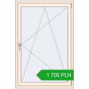 Pricing Tilt-and-Turn 1000x1500 mm REHAU OPTIMUM EURO-DESIGN 70 CREAME_WHITE_50L-2 two-sided. Price: 1 705.16 PLN