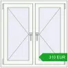 Pricing Tilt-and-Turn 980x980 mm REHAU OPTIMUM EURO-DESIGN 70 RAL 9016 Traffic white two-sided. Price: 310.37 EUR