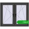 Pricing Tilt-and-Turn 1185x995 mm REHAU ENERGY-SAVING SYNEGO MD BASALT_GREY two-sided. Price: 1788,09 zł