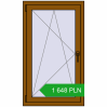 Pricing Tilt-and-Turn 700x1200 mm REHAU ENERGY-SAVING SYNEGO MD GOLDEN OAK two-sided. Price: 1 647.51 PLN