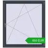 Pricing Tilt-and-Turn 1290x1430 mm REHAU ENERGY-SAVING SYNEGO MD ANTHRACITE_GREY_STRUKTURAL two-sided. Price: 655.28 EUR