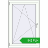 Pricing Tilt-and-Turn 800x1200 mm REHAU OPTIMUM EURO-DESIGN 70 RAL 9016 Traffic white two-sided. Price: 942.13 PLN
