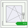 Pricing Tilt-and-Turn 500x515 mm REHAU OPTIMUM EURO-DESIGN 70 CREAME_WHITE_50L-2 external. Price: 136,92 €