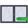 Pricing Tilt-and-Turn 1830x1190 mm REHAU ENERGY-SAVING SYNEGO MD ANTHRACITE_GREY_STRUKTURAL two-sided. Price: 2742,38 zł
