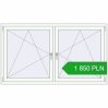 Pricing Tilt-and-Turn 1830x1040 mm REHAU OPTIMUM EURO-DESIGN 70 RAL 9016 Traffic white two-sided. Price: 1 850.19 PLN