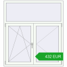 Pricing Tilt-and-Turn 1350x1500 mm REHAU OPTIMUM EURO-DESIGN 70 RAL 9016 Traffic white two-sided. Price: 432.33 EUR