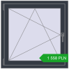 Pricing Tilt-and-Turn 880x885 mm REHAU ENERGY-SAVING SYNEGO MD ANTHRACITE_GREY_STRUKTURAL two-sided. Price: 1 558.23 PLN