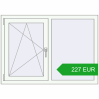 Pricing Tilt-and-Turn 1240x880 mm REHAU OPTIMUM EURO-DESIGN 70 RAL 9016 Traffic white two-sided. Price: 226.65 EUR