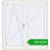 Pricing Tilt-and-Turn 1400x1500 mm REHAU ENERGY-SAVING SYNEGO MD RAL 9016 Traffic white two-sided. Price: 595.03 EUR