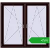 Pricing Tilt-and-Turn 1530x1415 mm REHAU ENERGY-SAVING SYNEGO MD CHOCOLATE_BROWN two-sided. Price: 575,95 €