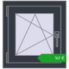 Ustalenie cen Okna skrzydłowe 500x530 mm REHAU OPTIMUM EURO-DESIGN 70 ANTHRACITE_GREY_STRUKTURAL dwustronny. Cena: 160,59 €