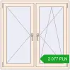 Pricing Tilt-and-Turn 1160x1160 mm REHAU OPTIMUM EURO-DESIGN 70 CREAME_WHITE_50L-2 two-sided. Price: 2 076.51 PLN