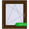 Pricing Tilt-and-Turn 700x800 mm REHAU ENERGY-SAVING SYNEGO MD DARK_OAK two-sided. Price: 1 281.96 PLN