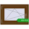 Pricing Tilt-and-Turn 700x500 mm REHAU OPTIMUM EURO-DESIGN 70 WALNUT two-sided. Price: 804.65 PLN