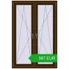 Pricing Tilt-and-Turn 1050x1565 mm REHAU ENERGY-SAVING SYNEGO MD DARK_OAK two-sided. Price: 587.09 EUR