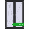 Pricing Tilt-and-Turn 1200x1800 mm REHAU OPTIMUM EURO-DESIGN 70 ANTHRACITE_GREY_GLATT two-sided. Price: 587,60 €