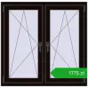 Pricing Tilt-and-Turn 1080x1055 mm REHAU ENERGY-SAVING SYNEGO MD BLACK_BROWN two-sided. Price: 1774,95 zł