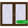 Ustalenie cen Okna skrzydłowe 1365x1190 mm REHAU ENERGY-SAVING SYNEGO MD DARK_OAK dwustronny. Cena: 541,20 €