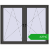 Pricing Tilt-and-Turn 1755x1430 mm REHAU ENERGY-SAVING SYNEGO MD BASALT_GREY two-sided. Price: 629,44 €