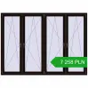 Pricing Tilt-and-Turn 2500x1800 mm REHAU ENERGY-SAVING SYNEGO MD BLACK_BROWN two-sided. Price: 7 257.51 PLN