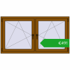 Pricing Tilt-and-Turn 1605x860 mm REHAU ENERGY-SAVING SYNEGO MD GOLDEN OAK two-sided. Price: 490,87 €