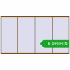 Pricing Tilt-and-Turn 4000x2200 mm REHAU OPTIMUM EURO-DESIGN 70 GOLDEN OAK two-sided. Price: 6 469.3 PLN