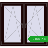 Pricing Tilt-and-Turn 1290x1205 mm REHAU ENERGY-SAVING SYNEGO MD CHOCOLATE_BROWN two-sided. Price: 2075,60 zł